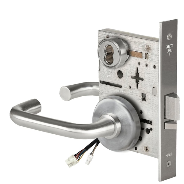 Best Fail Safe, 24V, Electrified Mortise Lock, 3 Lever, H Rose, Request